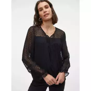 Блуза Vero Moda Leah Lace, черный