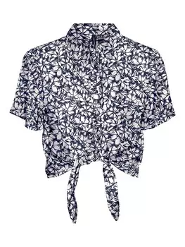 Блуза Vero Moda Menny, цвет dunkelblau/wei