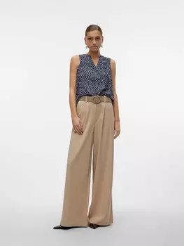 Блуза Vero Moda Naja, цвет dunkelblau/wei