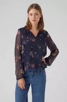 Блуза Vero Moda с воротником-бретелькой и каплевидным вырезом VERO MODA, синий