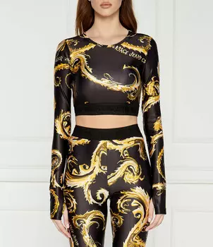 Блуза Versace Jeans Couture Cropped Fit, черный