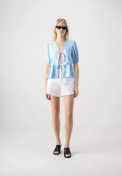 Блуза VIALEKSIA TIE DETAIL VILA, светло-голубой