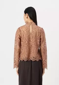 Блуза VIBOE HIGH NECK VILA, светло-коричневый
