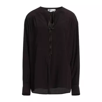 Блуза Victoria Beckham Silk, темно-коричневый
