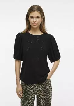 Блуза VIKALLY O-NECK VILA, черный