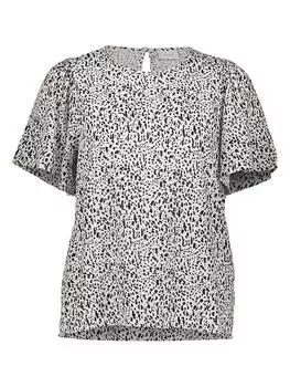 Блуза Vila Bluse Kaya, цвет Wei/Schwarz