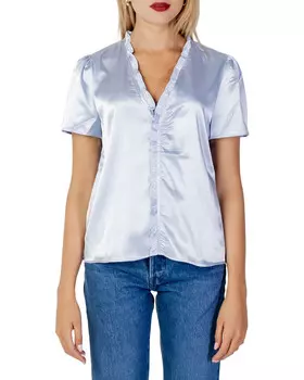 Блуза Vila Clothes с коротким рукавом, светло-голубой