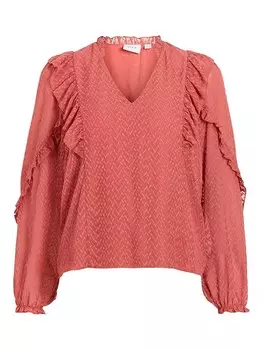 Блуза Vila Frederikka, коралловый
