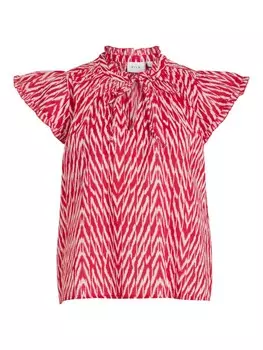 Блуза Vila LEDA KIRA, цвет Cranberry