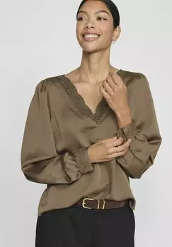 Блуза VILA, светло-коричневый