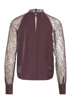 Блуза VILA, темно-коричневый