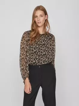 Блуза Vila, темно-коричневый