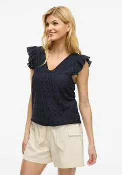 Блуза VILA, темно-синий