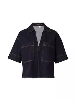 Блуза VILA VILEVA, синий деним