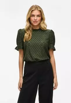 Блуза VILA, зеленый