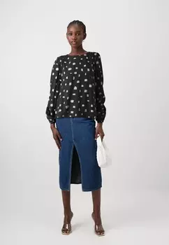Блуза VILANA ONECK DETAIL VILA, черный