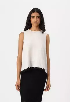 Блуза VIMANDA WAVY O NECK VILA, кремовый