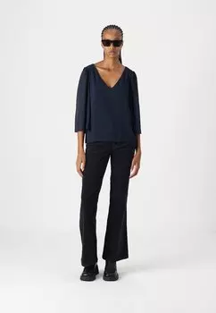 Блуза VIMICADA V NECK VILA, темно-синий