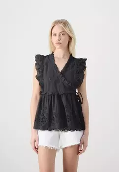 Блуза VINAYA WRAP VILA ROUGE, черный