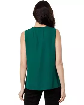 Блуза Vince Camuto V-Neck Ruffle Front Blouse, цвет Deep Forest