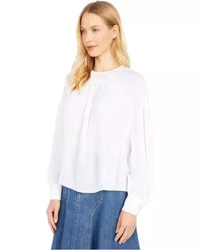 Блуза Vince Shirred Long Sleeve Blouse, цвет Optic White