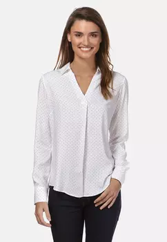 Блуза Vincenzo Boretti gerade geschnitten, белый