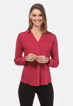 Блуза Vincenzo Boretti gerade geschnitten, цвет weinrot