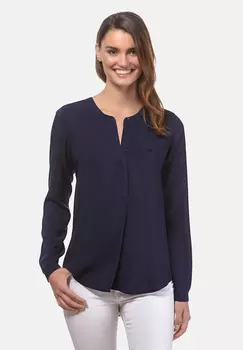 Блуза Vincenzo Boretti gerade geschnitten, темно-синий