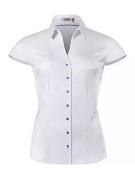 Блуза Vincenzo Boretti leicht tailliert, белый