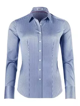 Блуза Vincenzo Boretti leicht tailliert, цвет wei/dunkelblau