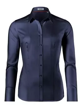 Блуза Vincenzo Boretti leicht tailliert, темно-синий