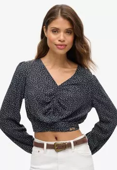 Блуза VINTAGE FRONT Superdry, синий