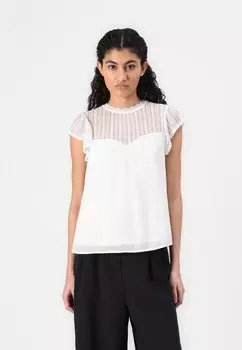 Блуза VIPOLA CAP SLEEVE O NECK VILA, белый