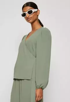 Блуза Vmalva Wrap Vero Moda, зеленый