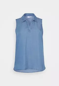 Блуза VMCHARPER COLLAR Vero Moda, синий деним