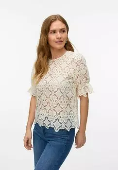 Блуза VMDINNA Vero Moda, бежевый