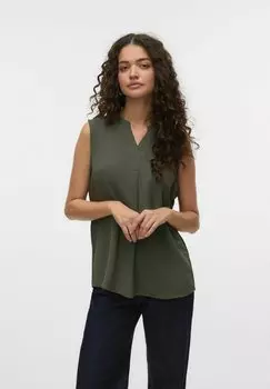 Блуза VMELVA Vero Moda, зеленый