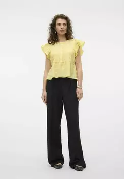 Блуза VMERMA Vero Moda, светло-желтый