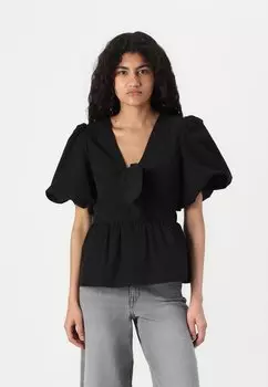 Блуза VMESRA BUBBLE HEM Vero Moda, черный