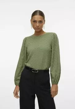 Блуза VMFLOWER Vero Moda, зеленый