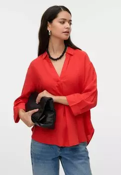 Блуза VMLINN 3/4 NOOS Vero Moda, красный