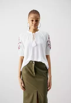 Блуза Vmmina Tie Vero Moda, ярко-белая