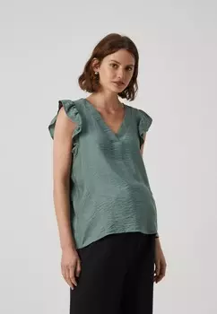 Блуза VMMNATJA FLOUNCE Vero Moda, зеленый