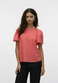 Блуза VMPRETTY SS WVN GA NOOS Vero Moda, оранжевый