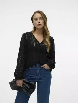 Блуза VMRIRI Vero Moda, черный