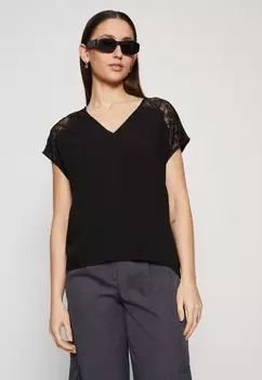 Блуза VMRUSK V NECK Vero Moda, черный