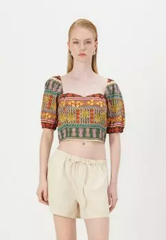 Блуза VMTRUELY TROPICAL CROP Vero Moda, кремовый
