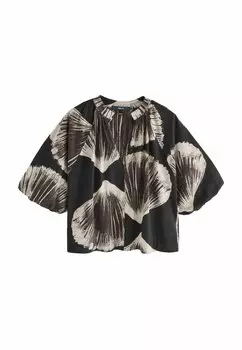 Блуза VOLUME SLEEVE V-NECK Next, черный