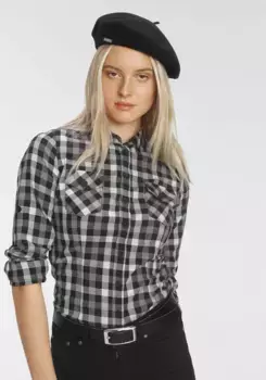 Блуза в клетку Arizona, повседневный образ лесоруба, черно-белый