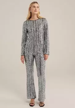 Блуза WE Fashion, серебристый
